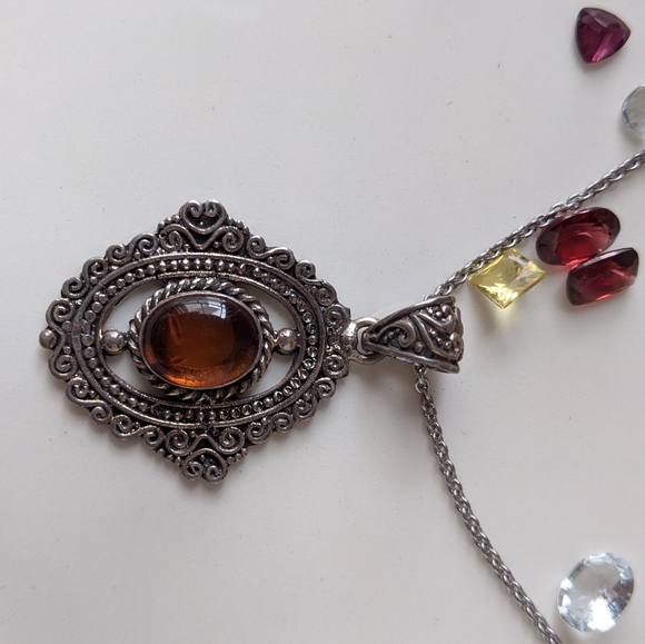 Baltic Amber Necklace in Sterling Silver - Picture 5 of 6